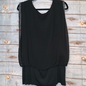 Black Sheer Chiffon Blouse